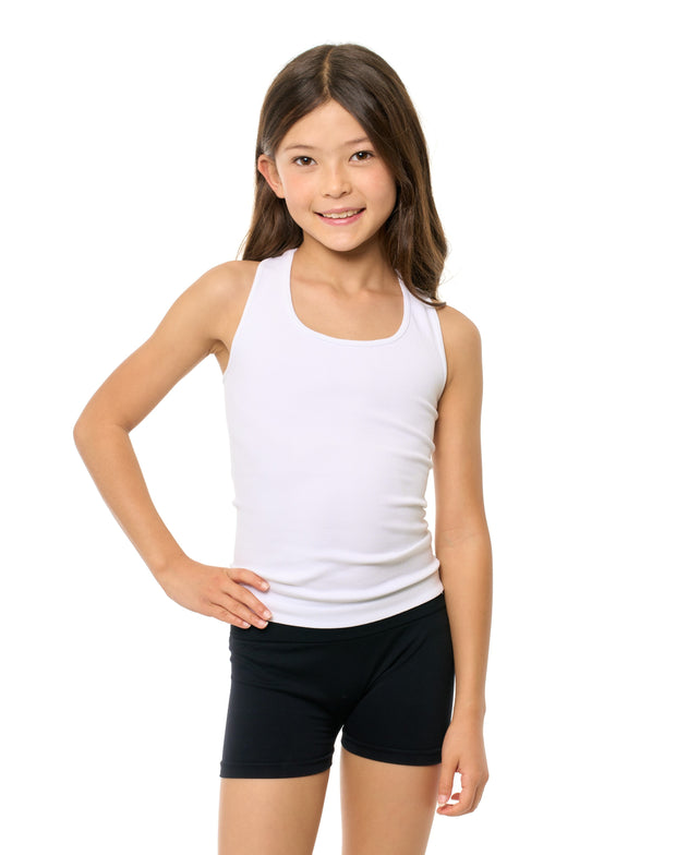 Girl's (7-10) Solid Boy Shorts