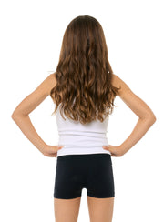 Girl's (7-10) Solid Boy Shorts