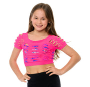 Girl's (8-14) Short Sleeve Malibu Mesh Top
