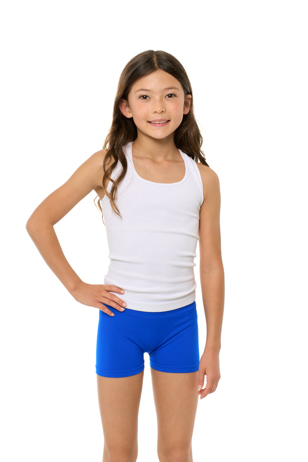Girl's (7-10) Solid Boy Shorts