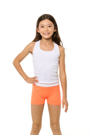 Girl's (7-10) Solid Boy Shorts