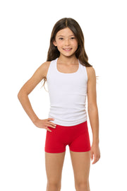 Girl's (7-10) Solid Boy Shorts