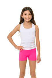 Girl's (7-10) Solid Boy Shorts