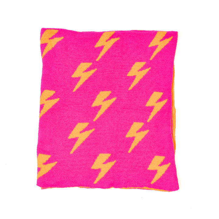 Malibu Sugars' Two Tone Lightning Bolt Reversible Blanket