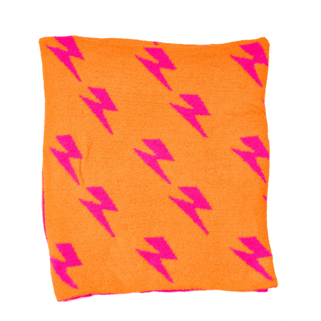 Malibu Sugars' Two Tone Lightning Bolt Reversible Blanket