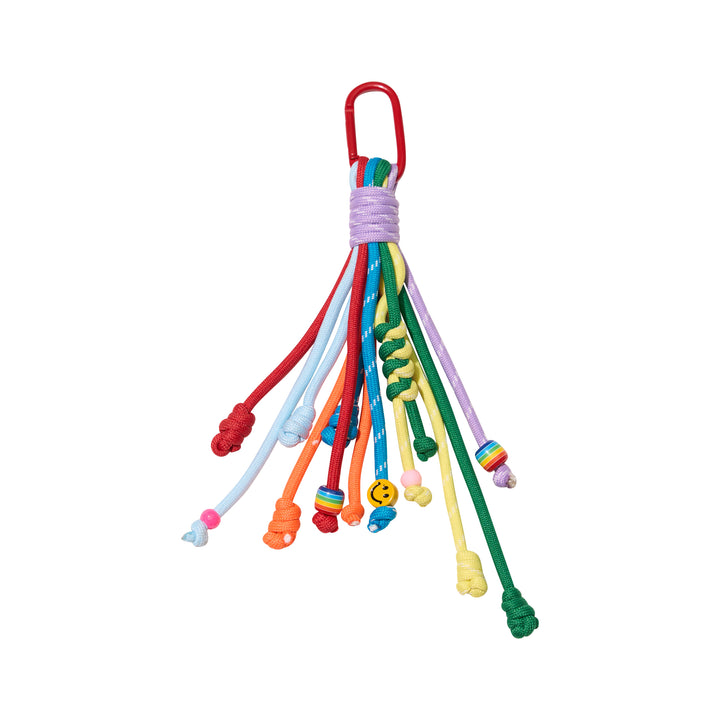Bead & Cord Charm w/ Smiley Face Keychain / Bag charm