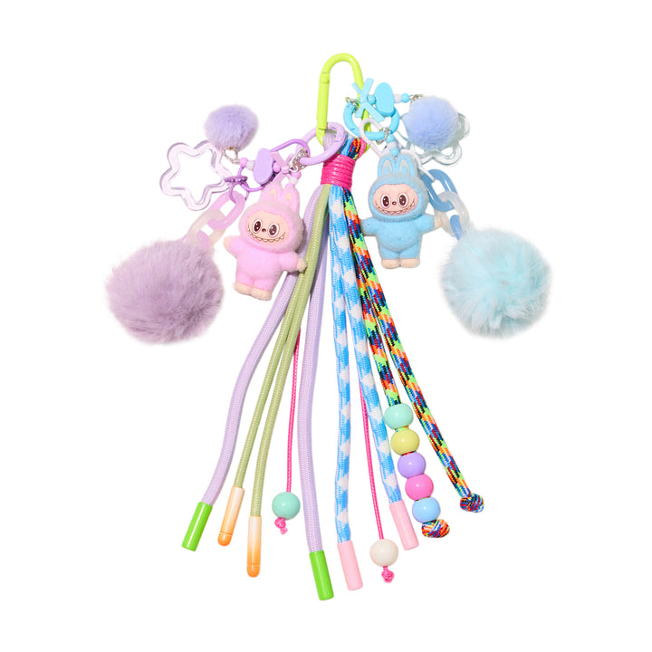 Bead & Pastel Cord Charm Keychain / Bag charm