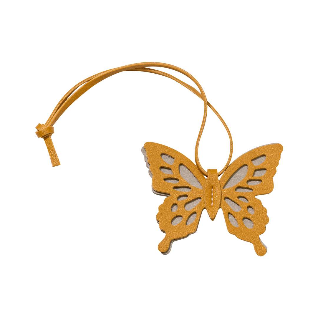Faux Leather Two Tone Butterfly Bag Charms