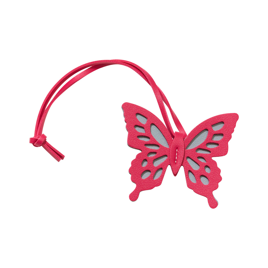 Faux Leather Two Tone Butterfly Bag Charms