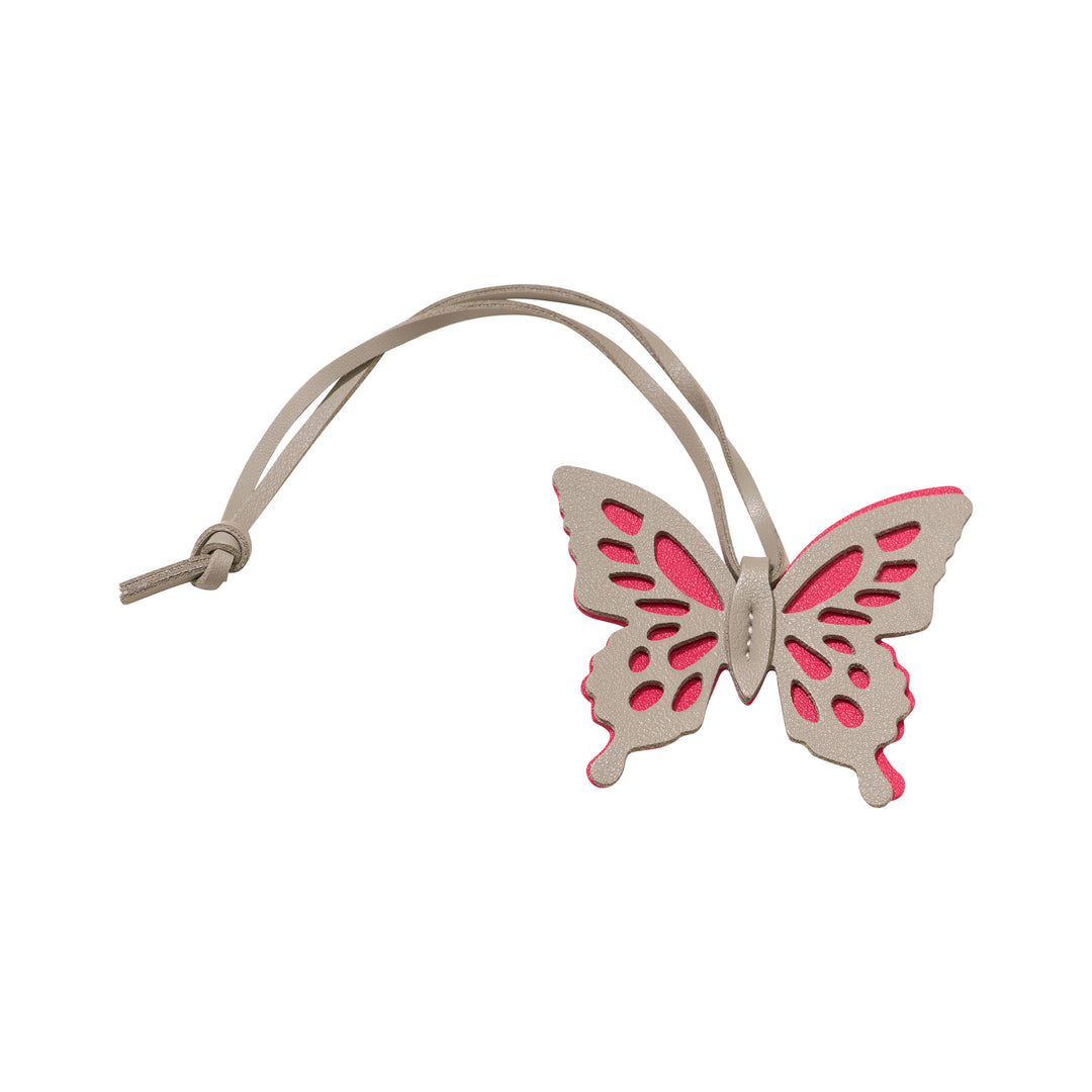 Faux Leather Two Tone Butterfly Bag Charms