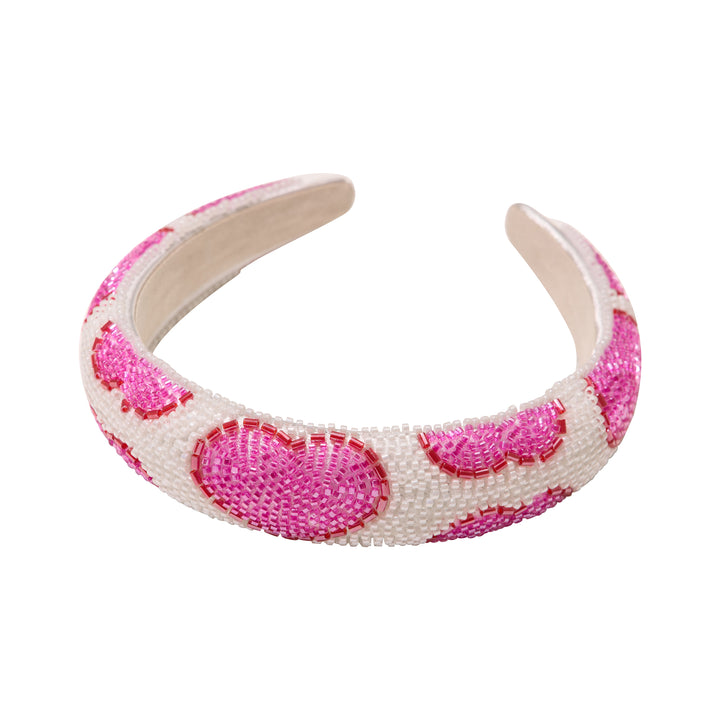 Beaded Heart Headband