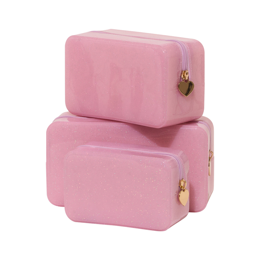 Malibu Jelly Glitter Pouch Collection - Light Pink