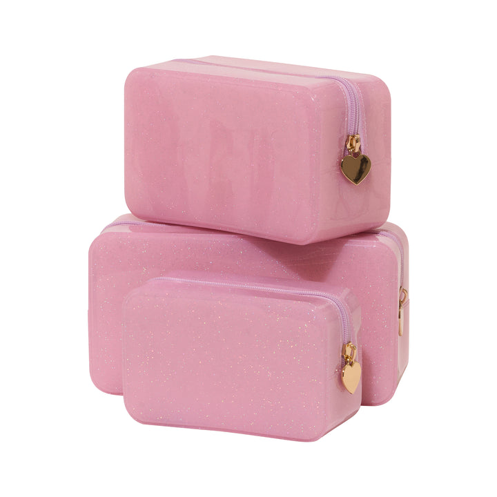Malibu Jelly Glitter Pouch Collection - Light Pink