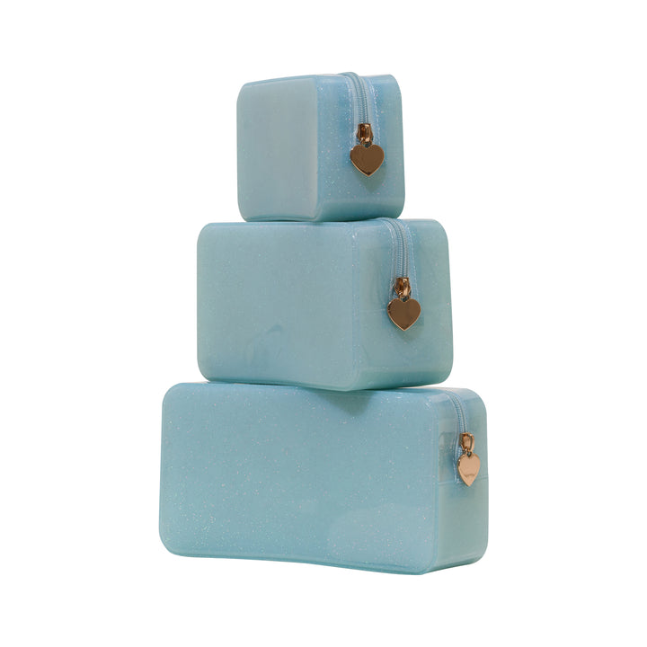 Malibu Jelly Glitter Pouch Collection - Blue