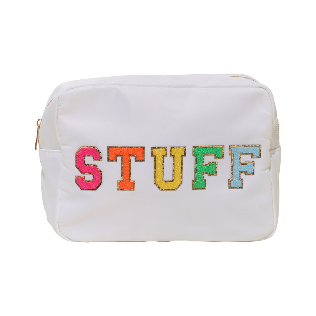 Nylon Pouch w/ STUFF Chenile Patch - 6 COLORS