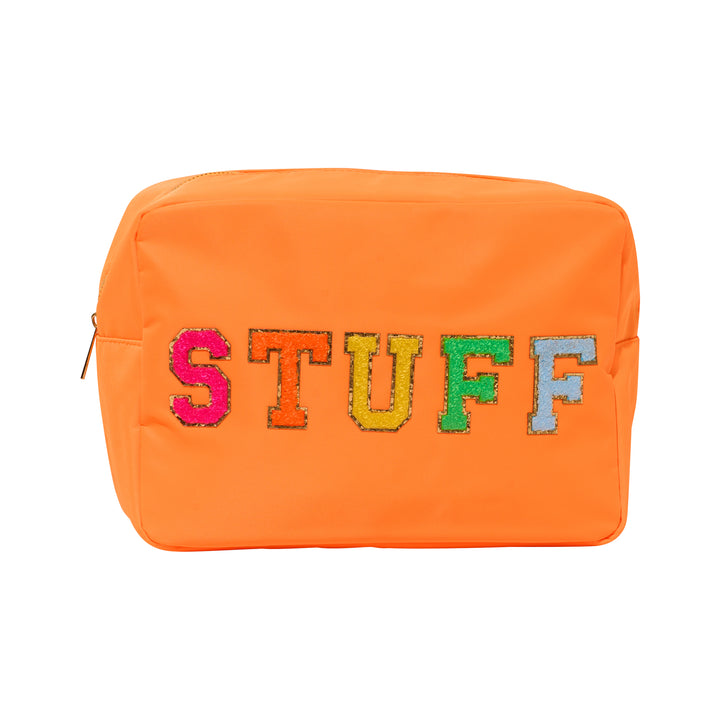Nylon Pouch w/ STUFF Chenile Patch - 6 COLORS