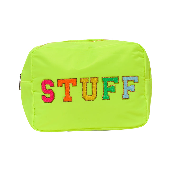 Nylon Pouch w/ STUFF Chenile Patch - 6 COLORS