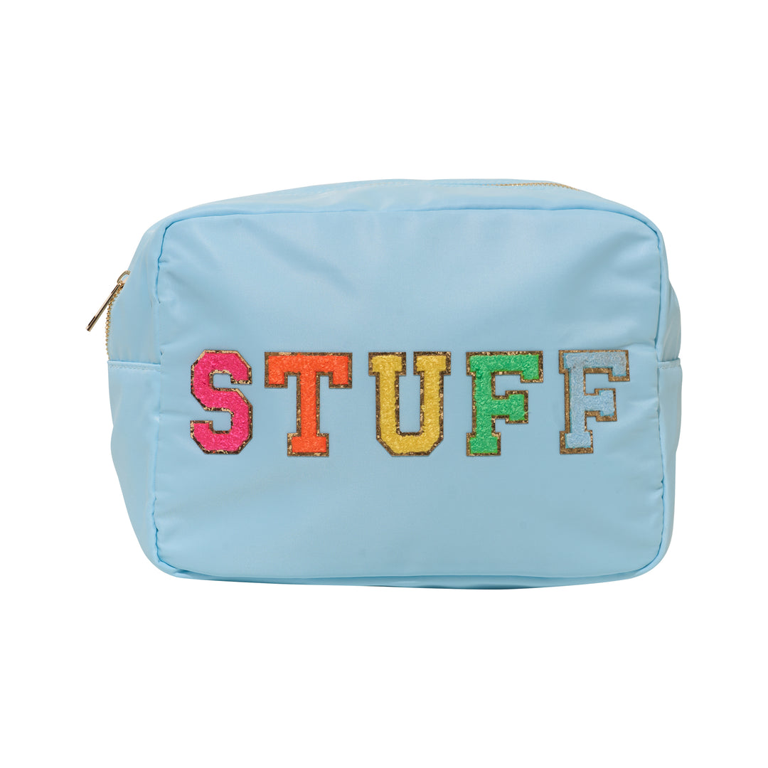 Nylon Pouch w/ STUFF Chenile Patch - 6 COLORS