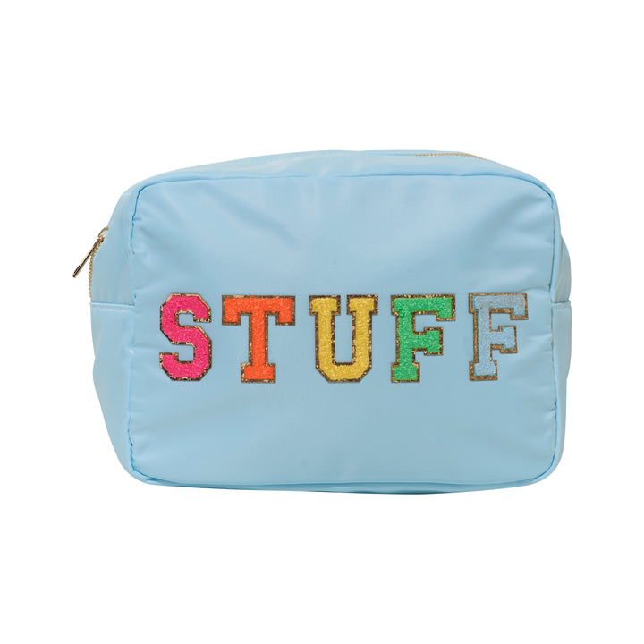 Nylon Pouch w/ STUFF Chenile Patch - 6 COLORS