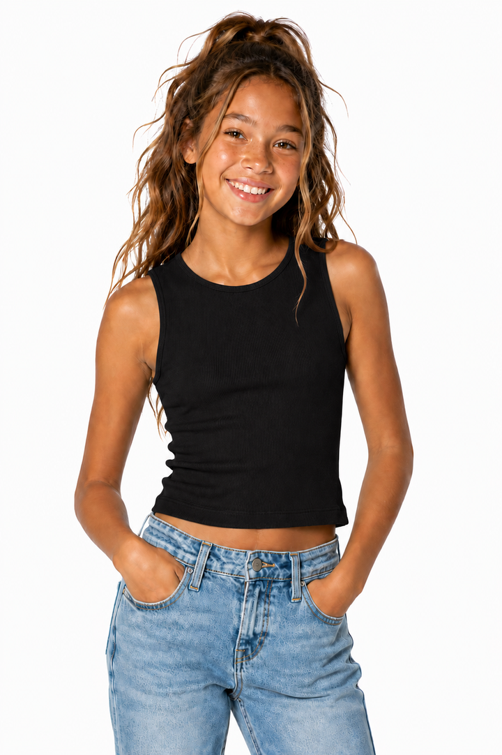 Girl's (8-12) Sleeveless Seamless Top