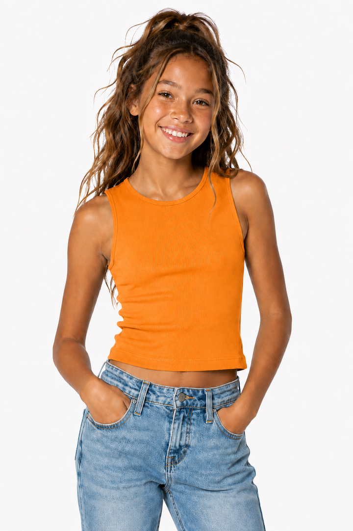 Girl's (8-12) Sleeveless Seamless Top