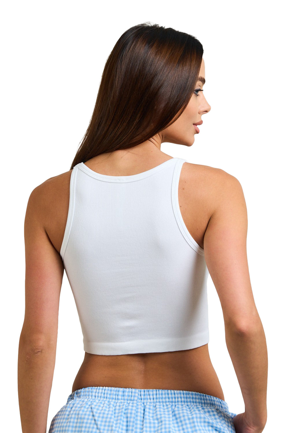 Junior's Snap Crop Tank Top