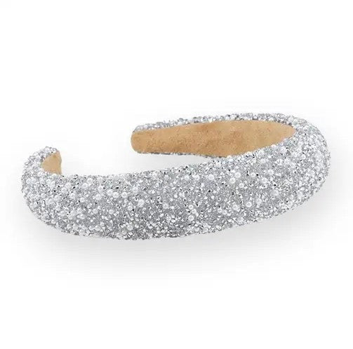 Beaded and Pearl Thick Puff Headband