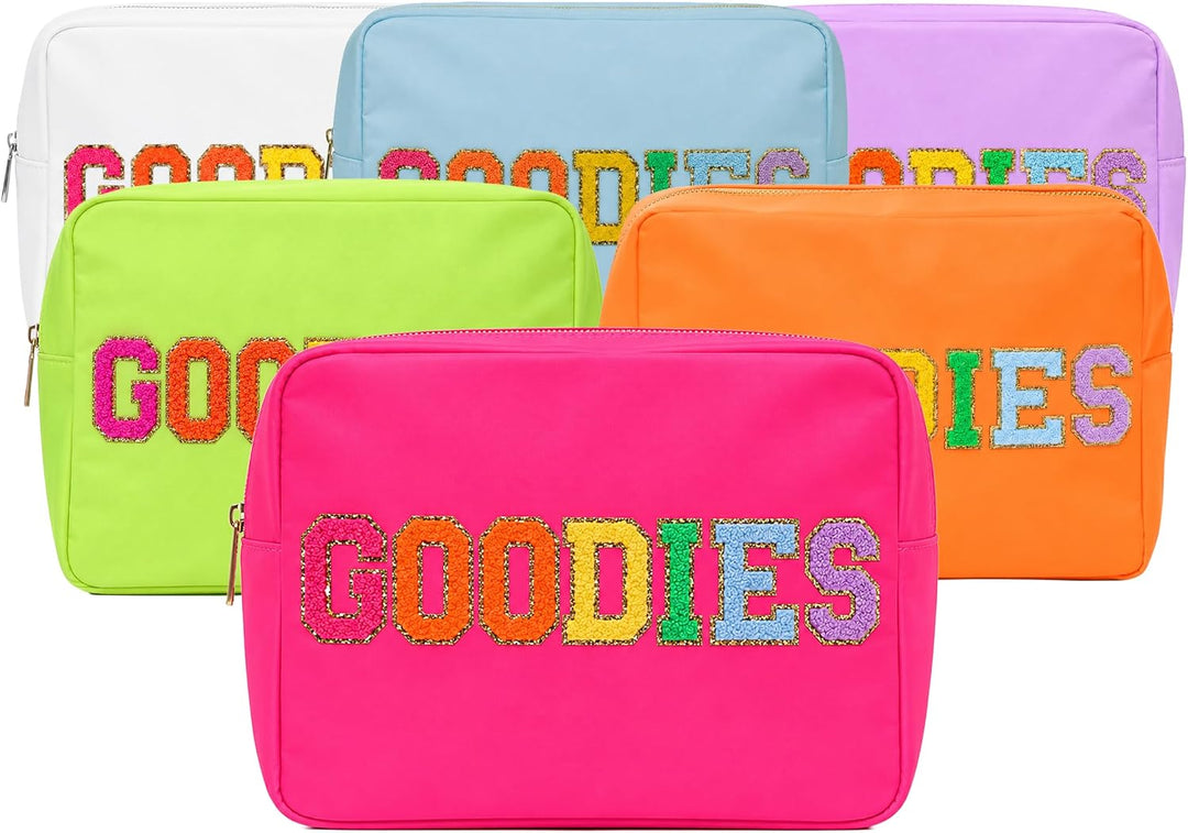 Nylon Pouch w/ GOODIES Chenile Patch - 6 COLORS