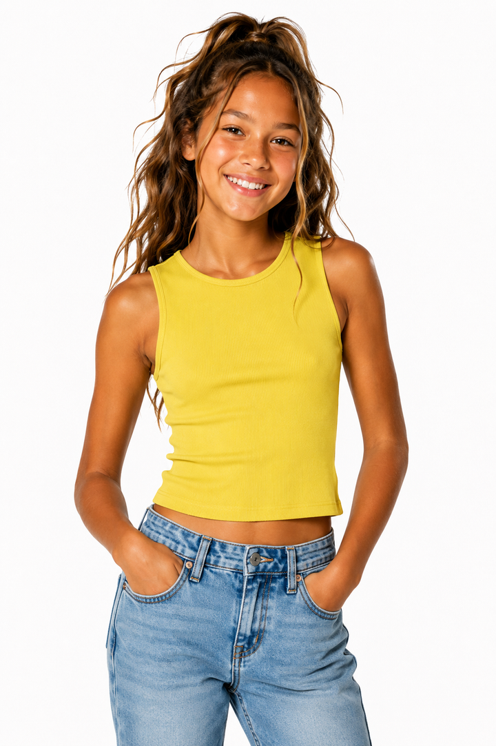 Girl's (8-12) Sleeveless Seamless Top