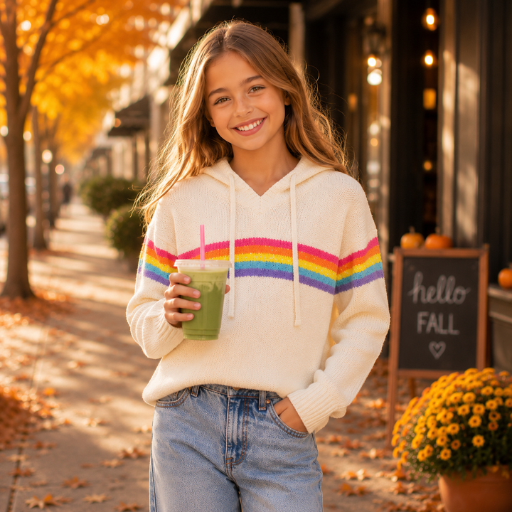 "The Rainbow" Sweater for Girls and Tweens for Fall