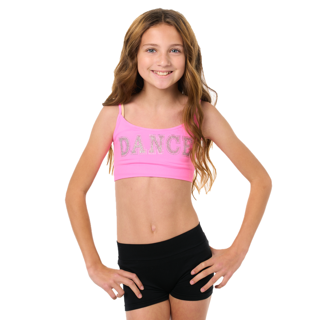 Girl's (8-14) "DANCE" Bandeau Bra Cami