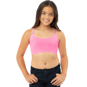 Band Bra Cami with Glitter Elastic Straps for Girls 8-14