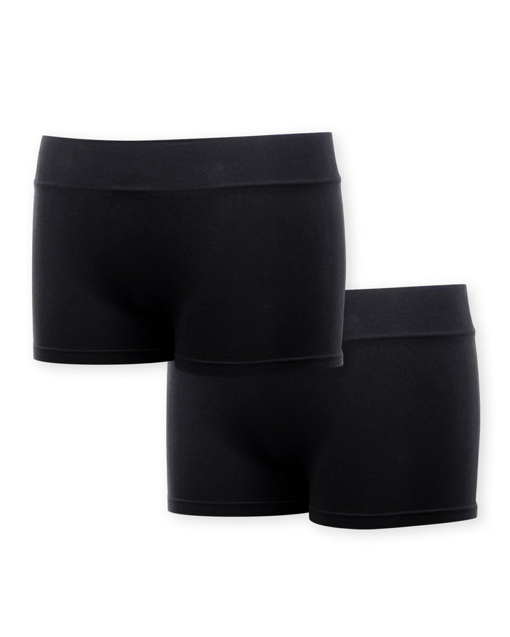Girl's (10-14) Solid Boy Shorts / Set of 2