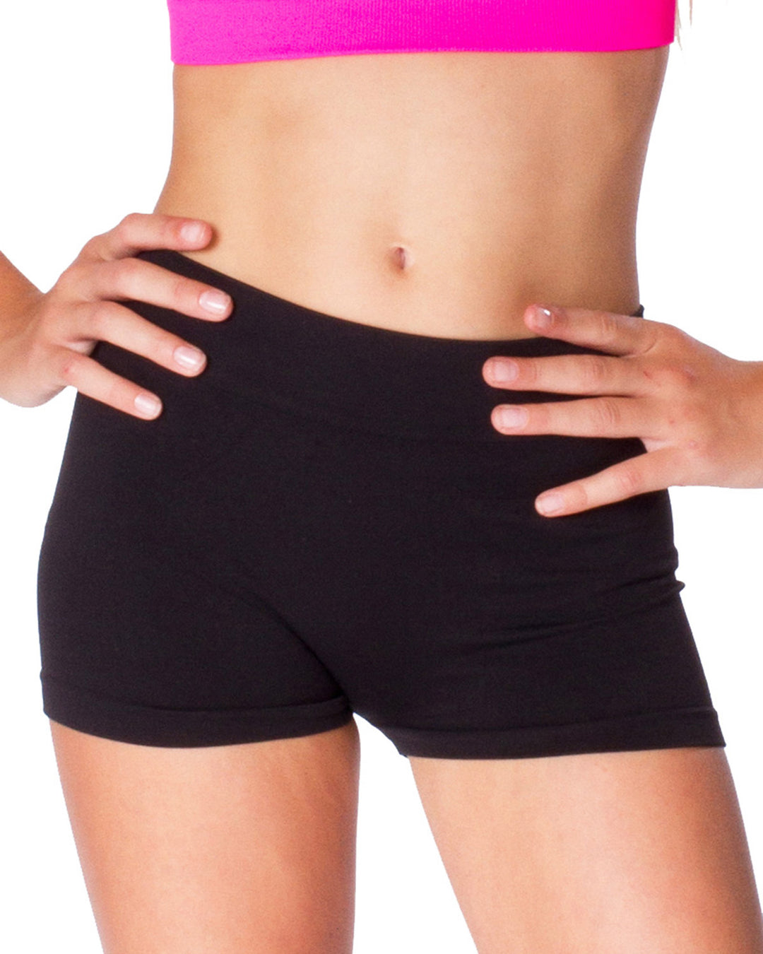 Girl's (7-10) Solid Boy Shorts