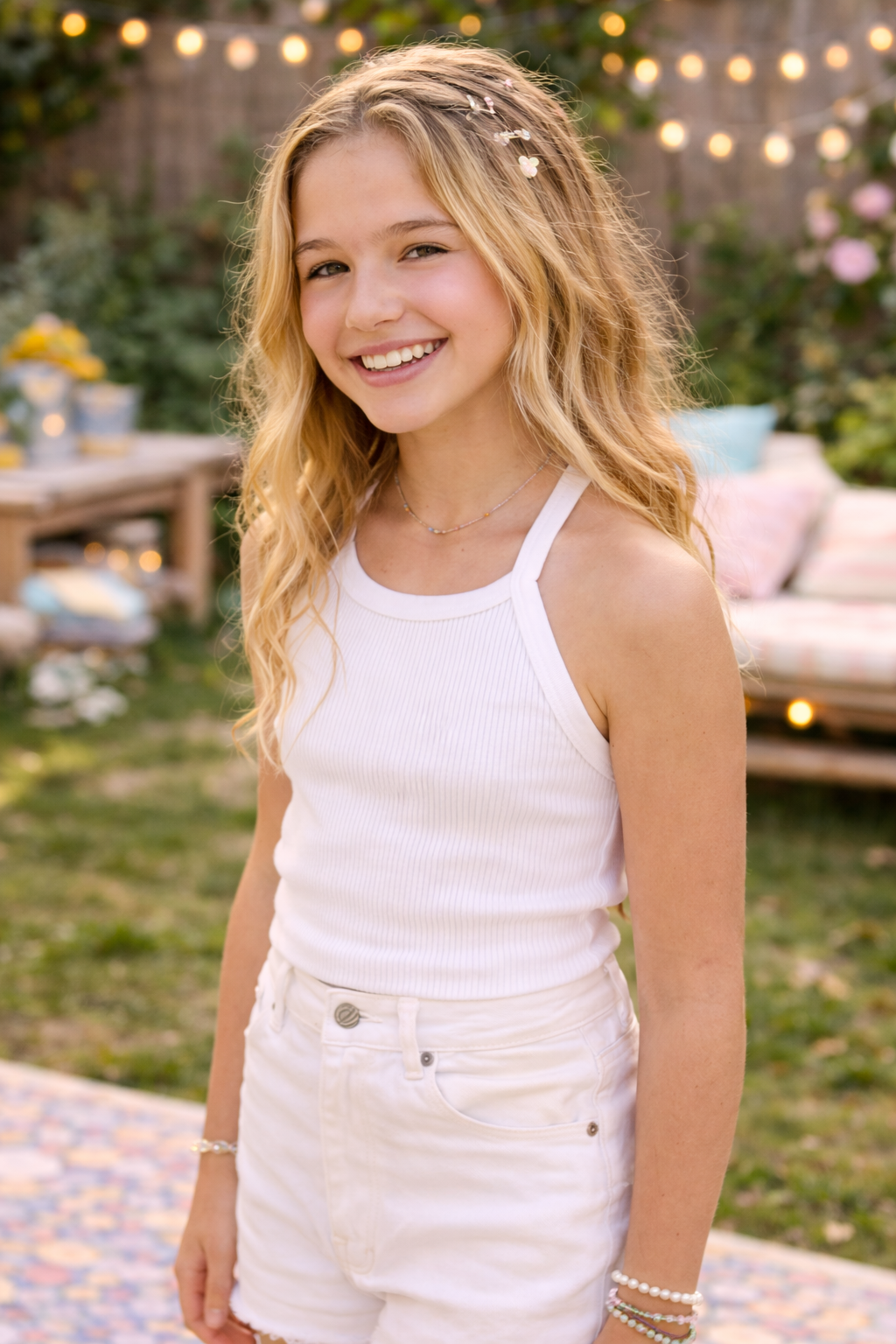 Girl's (8-14) Happiness Crop Tank Top