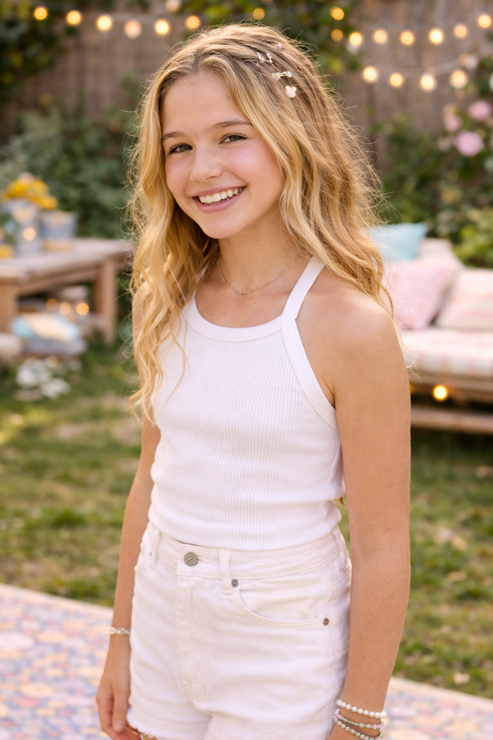 Girl's (8-14) Happiness Crop Tank Top