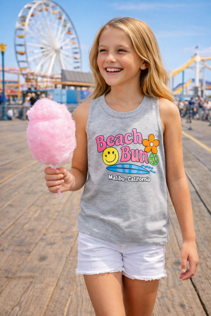 Little Girls (4-6x) Sleeveless Tee with Beach Bum screen