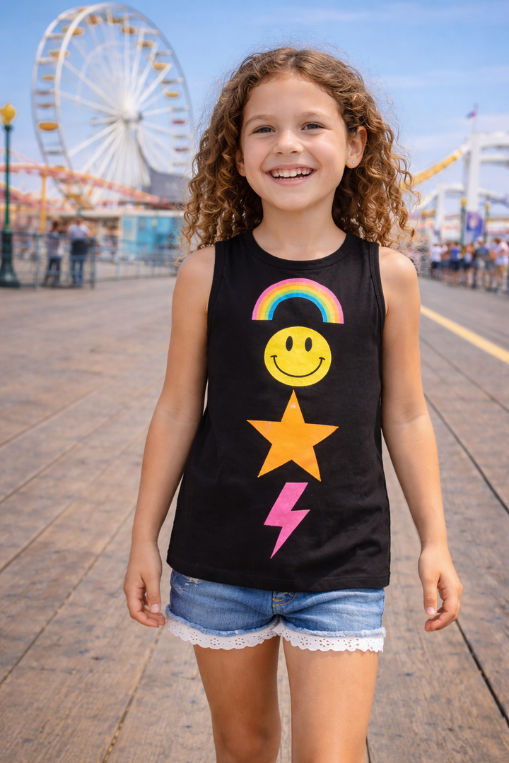 Little Girls Rainbow, Star, Happy Faces, Lightning Bolt Screen