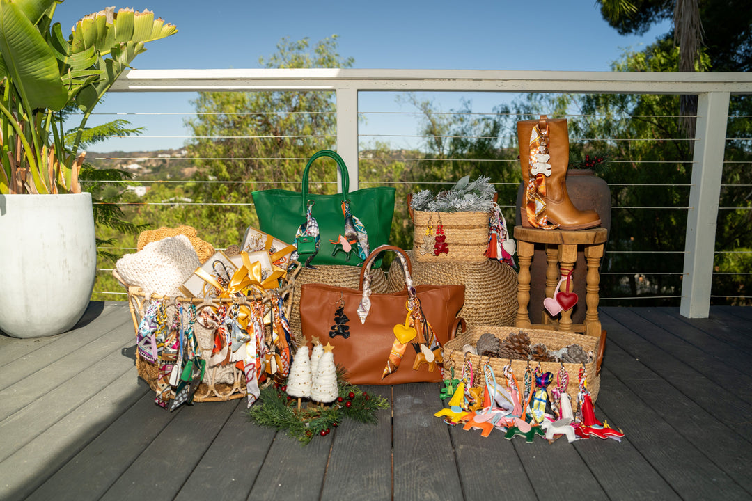 Mini Designer Bag w/ Twilly Scarf Bag Charms