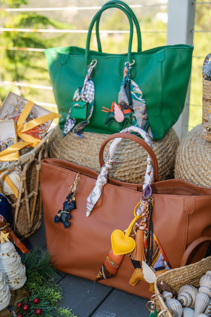 Mini Designer Bag w/ Twilly Scarf Bag Charms
