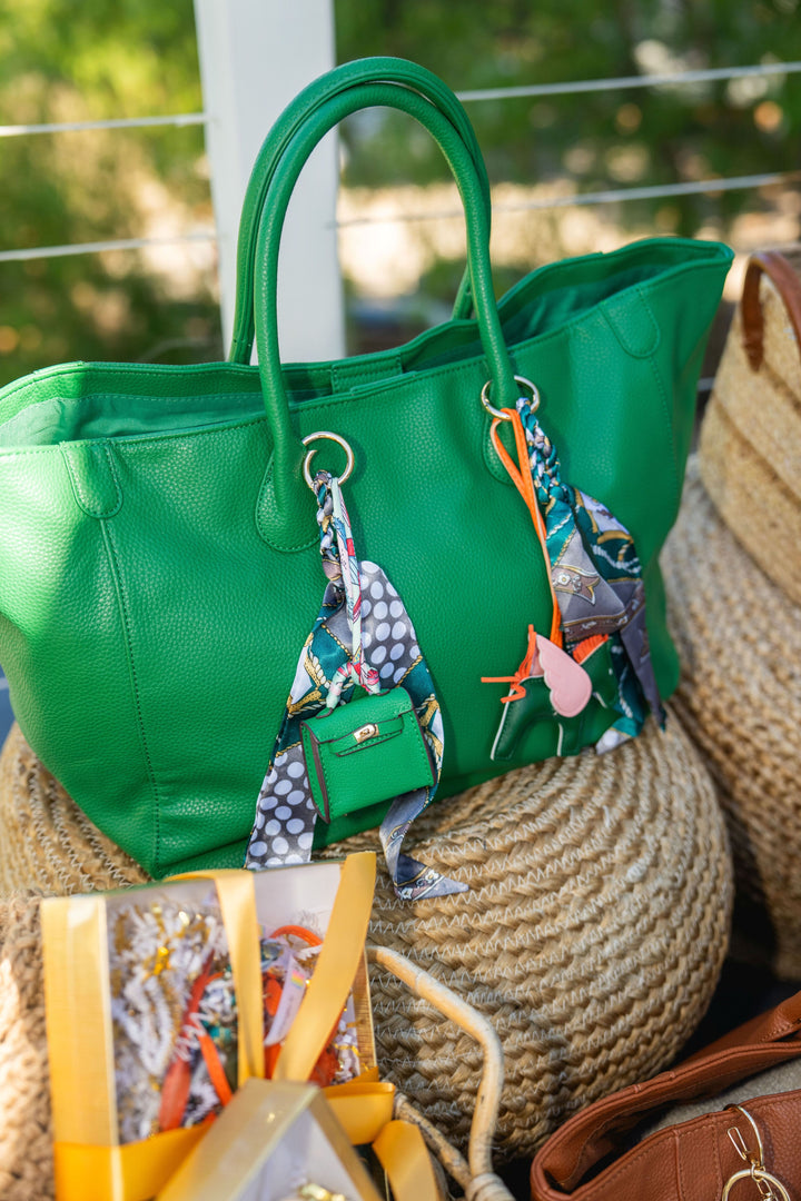 Mini Designer Bag w/ Twilly Scarf Bag Charms