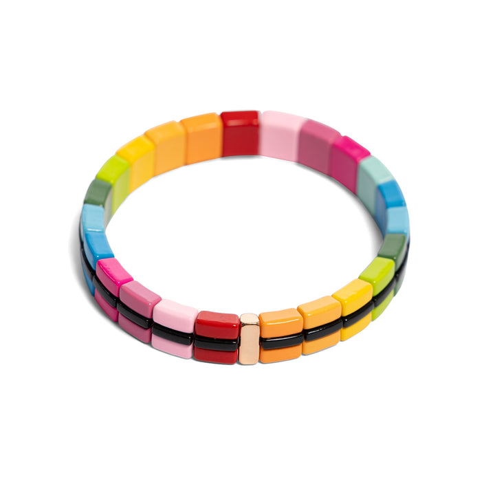 Double Rainbow Tile Bracelet
