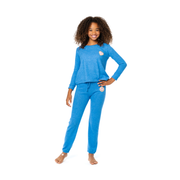 Girl's (8-14) Brushed Hacchi Sweatpants with Chenille Glitter Patch