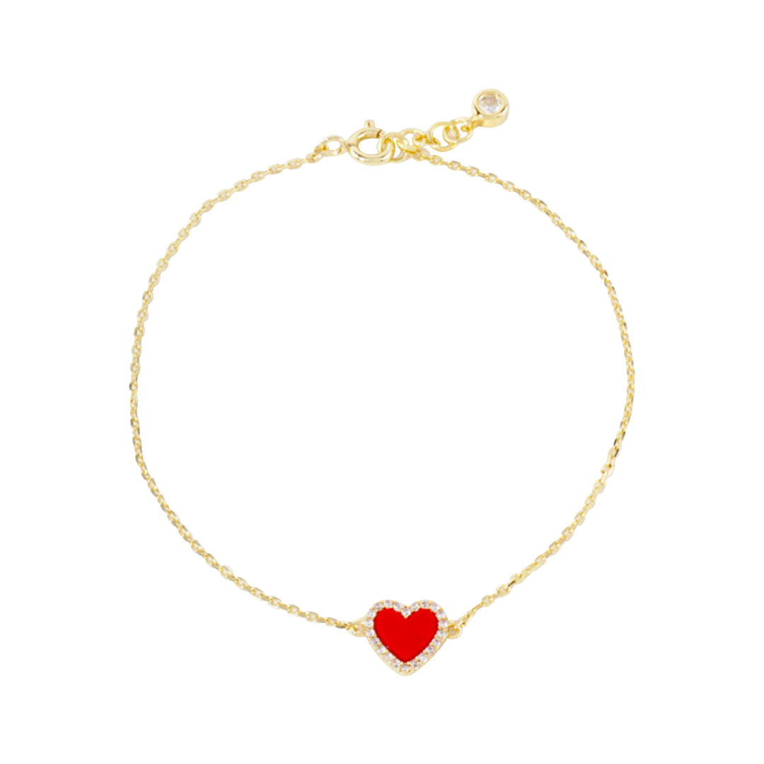 Enamel Heart Bracelets - 5 Colors