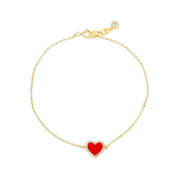 Enamel Heart Bracelets - 5 Colors