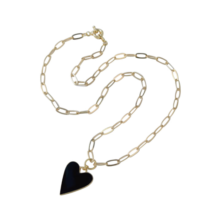 Enamel Heart Necklace Collection - 3 Colors