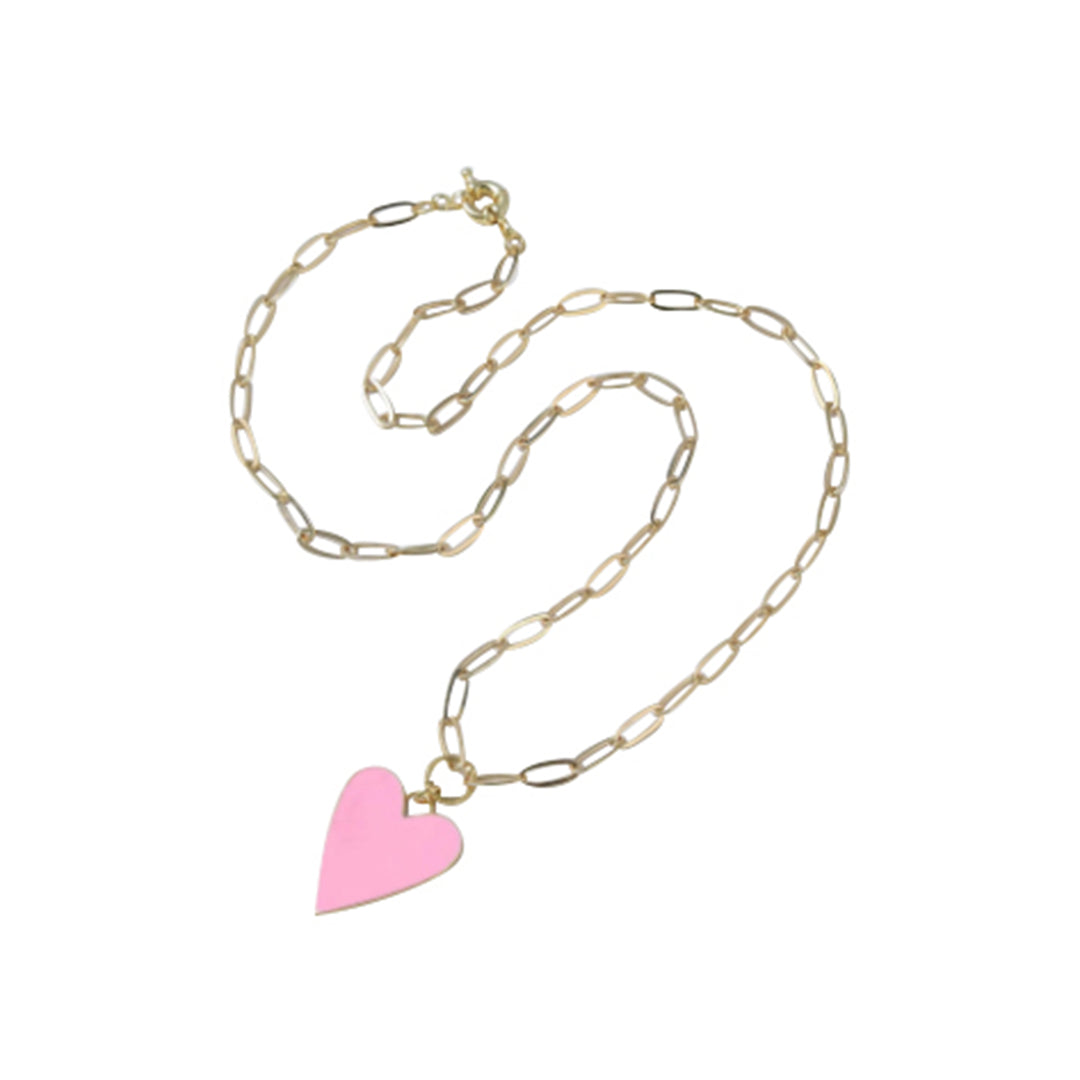 Enamel Heart Necklace Collection - 3 Colors