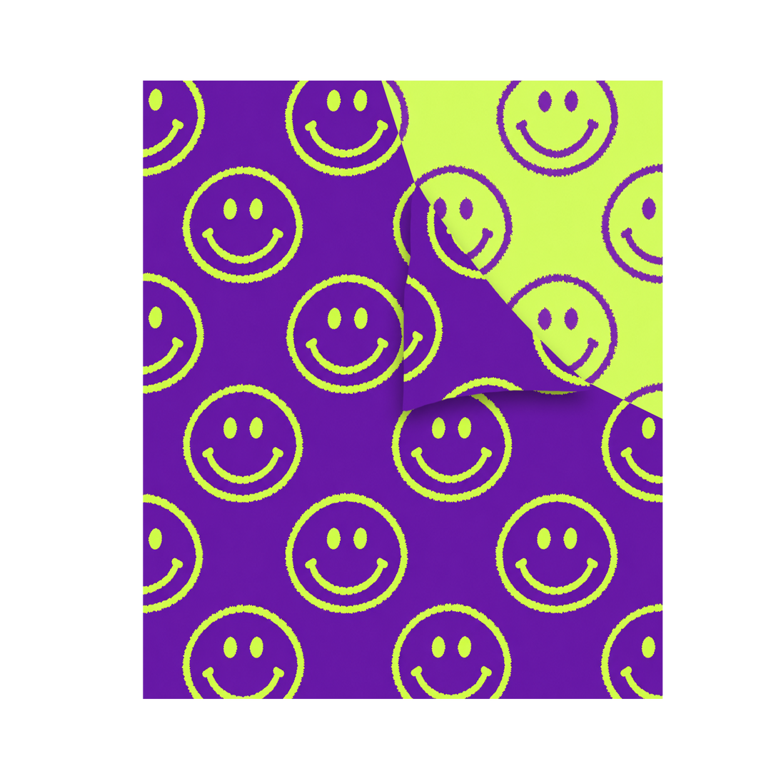 Malibu Sugars' Two Tone Happy Face Reversible Blanket