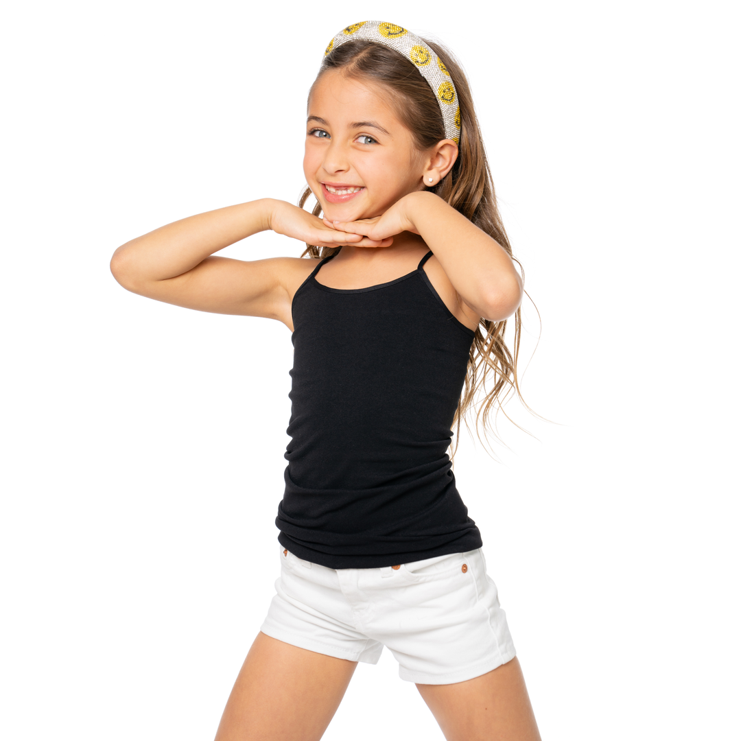 Rhinestone Happy Face Headband