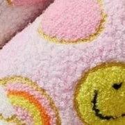 Kids Pink Happy Face Slippers